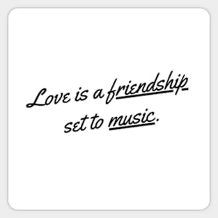 love is a friendship Sticker